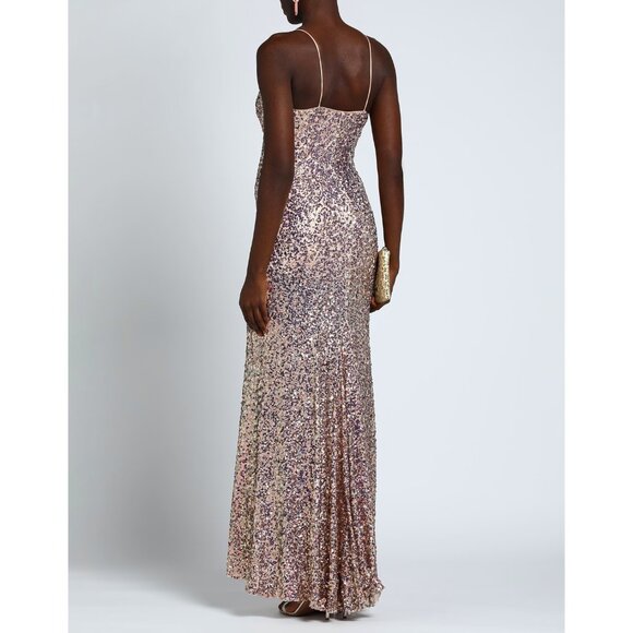 NWT Aniye By Sequin Gown Size 44 / 8 Gold Pink Maxi Slip Dress Evening Gown $500 - Picture 7 of 7